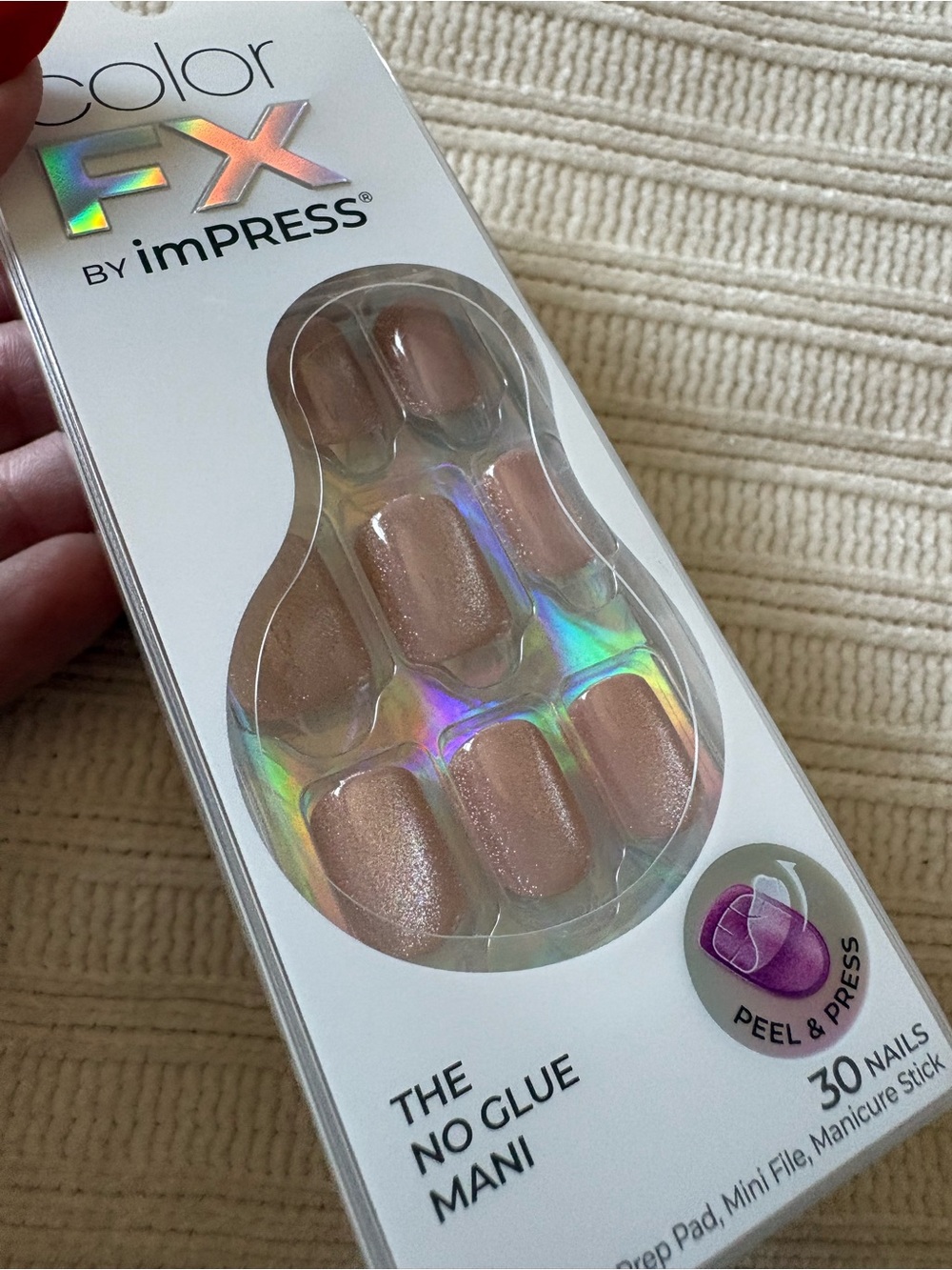 imPRESS Sparkling Nude Press-On Nails - Shimmery Beige